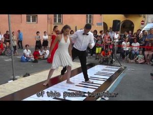 Amazing Giant Piano Played Skillfully With Feet