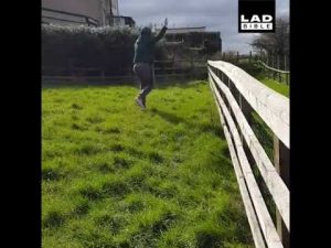 Woman Has A Dance Off With An Alpaca