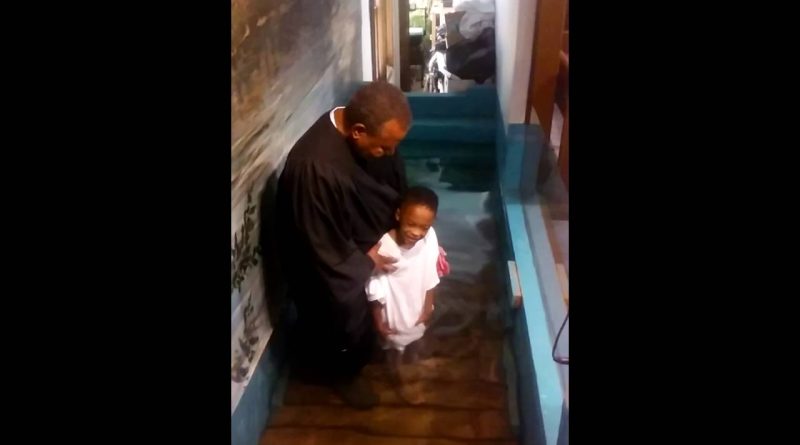Kid Decides To Baptize Himself After Being Too Excited To Wait