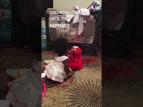 Little Girl Has Funny Reaction To Her New Talking Elmo Toy