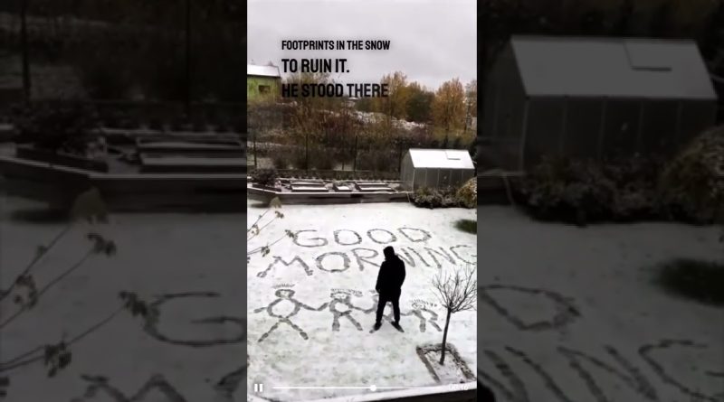 This Dad Writes Good Morning In The Snow For His Family